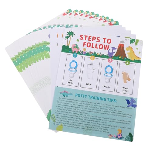 OSALADI 1 Satz Kleinkinder Töpfchen Training Aufkleber Motivierende Töpfchen Trainingstabelle mit Bunten Dinosaurier Stickern zur Guter Toilettengewohnheiten von OSALADI