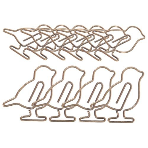 OSALADI 1 Satz Kreative Büroklammern Aus Metall Im Design Kleinen Vogel Figur Und Praktische Klammern Für Dokumente Notizen Und Für Büro Und Schule 20 Stück von OSALADI