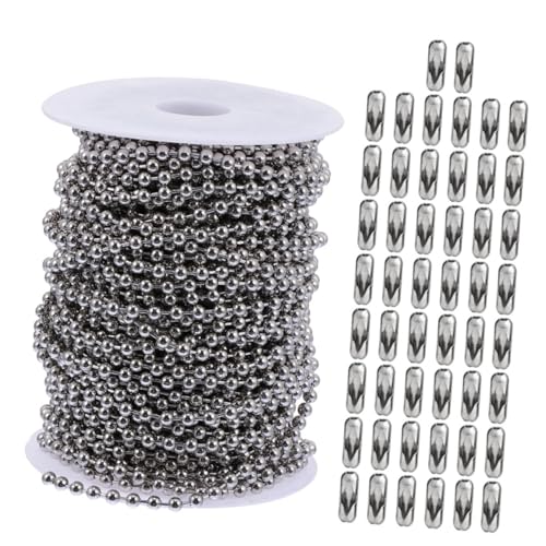 OSALADI 1 Satz Kugelkette mit Verbindern für DIY Schmuck Dekorative Elemente und Hundemarken für Deckenventilatoren und Vielseitige Anwendungen OSALADI 1 Satz Kugelkette mit Verbindern für DIY Schmuck Dekorative Elemente und Hundemarken für Deckenventilatoren und Vielseitige Anwendungen von OSALADI