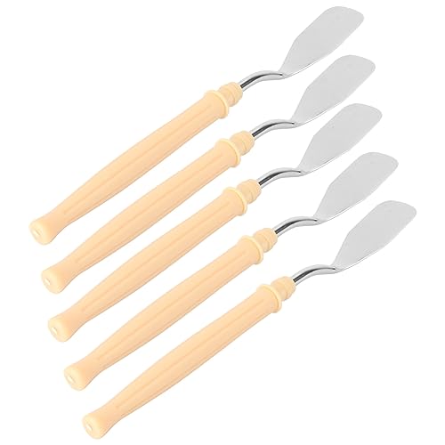 OSALADI 1 Satz Kunstspachtel Werkzeug Zum Mischen Von Farben Spachtel Malwerkzeug Schiebeschalter Spatel Raclette Farbmischzubehör Spachtel Für Ölgemälde Rostfreier Stahl 5 Stück von OSALADI