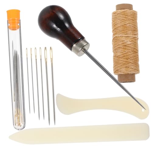 OSALADI 1 Satz Leder Diy Werkzeugset Teiliges Nähset für Handgefertigte Lederarbeiten Nadeln Verschiedenen für Buchbinden Reparaturen und Projekte von OSALADI