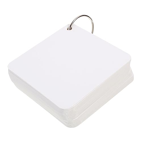 OSALADI 1 Satz Leere Karteikarten mit Löchern und Ringen Blanko Karten für Notizen DIY Notizblöcke für Schule Büro Reisen von OSALADI