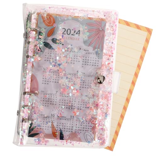 OSALADI 1 Satz Loose Leaf Notizbuch mit Glitzer und Design Abnehmbarer Einband Perfektes Reisetagebuch für Kreative Planung und Notizen von OSALADI