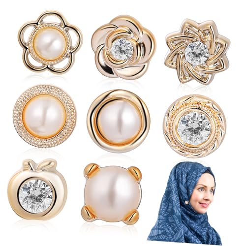OSALADI 1 Satz Magnetische Hijab Pins Magnetische Sicherheitsnadeln Für Schals Kleidung Und Accessoires Einfache Anwendung Ohne Stylische Designs Für Vielseitige Verwendung 8 Stück von OSALADI