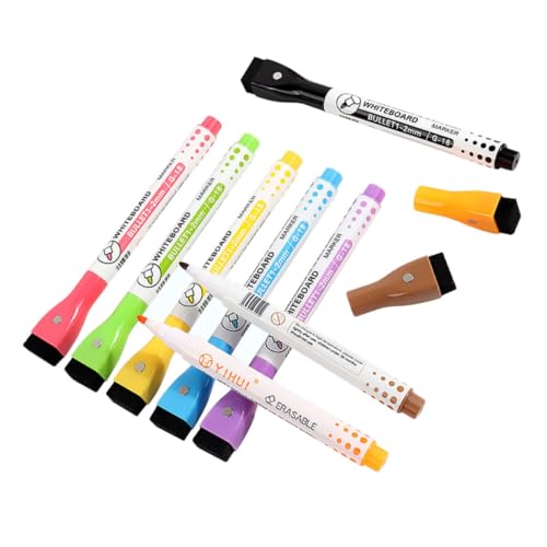 OSALADI 1 Satz Magnetische Radierbare Whiteboard Marker Trockenlöschstifte Für Schule Büro Und Kreatives Zeichnen Für Notizen Und Kunstprojekte 8 Stück OSALADI 1 Satz Magnetische Radierbare Whiteboard Marker Trockenlöschstifte Für Schule Büro Und Kreatives Zeichnen Für Notizen Und Kunstprojekte 8 Stück von OSALADI