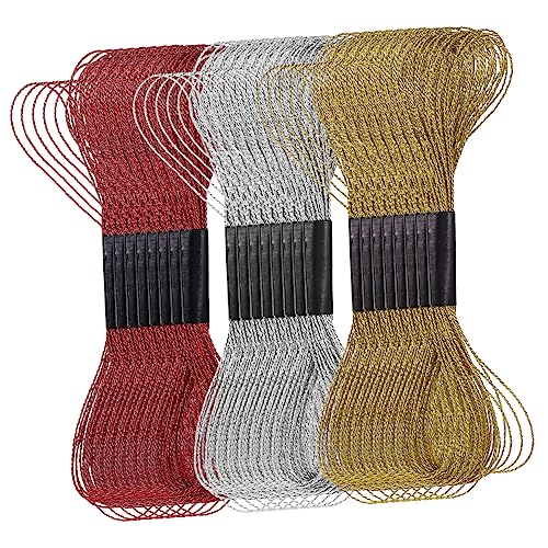 OSALADI 1 Satz Metallic Stickgarn Bunte Lange Stickfäden Für Kreative Nähprojekte Robust Und Vielseitig Einsetzbar Für Diy Bastelarbeiten Und Dekoration Zufällige 36rollen von OSALADI