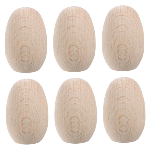 OSALADI 1 Satz Mini Holz Eier Unfertige Bastel Eier Für Diy Dekoration Für Ostern Und Kreative Projekte Für Familie Und 6 Stück von OSALADI