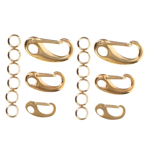 OSALADI 1 Satz Multifunktionale Lobster Buckles Teiliges Set Goldfarbener Krabbenverschluss Schlüsselringe für DIY Schmuck Armbänder und Bastelprojekte für Kreative Bastler von OSALADI