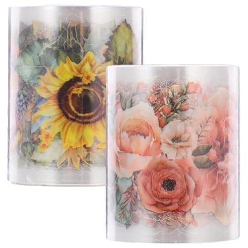 OSALADI 1 Satz Pflanzenhandbuch Klebeband Dekorative Scrapbooking Tape Für Tagebuch Und Bastelprojekte Selbstklebend Pro Sonnenblumen Und Orangenrose Muster 2rollen OSALADI 1 Satz Pflanzenhandbuch Klebeband Dekorative Scrapbooking Tape Für Tagebuch Und Bastelprojekte Selbstklebend Pro Sonnenblumen Und Orangenrose Muster 2rollen von OSALADI