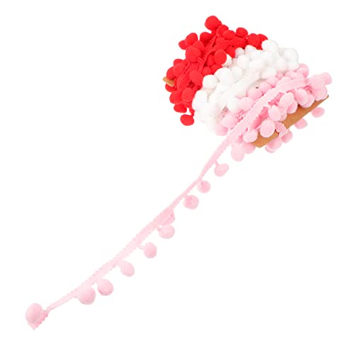 OSALADI 1 Satz Pom Pom Fransenborte für Diy Dekorationen für Kleidung Hüte und Vorhänge Hochzeits und Handwerksprojekte Elastischem Material zum Nähen und Basteln von OSALADI