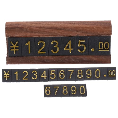 OSALADI 1 Satz Preisschild Schmuck Etikettenständer einstellbar Anzeige Gruß Display-Tags für den Einzelhandel Preisauslagen Einzelhandelsmaterialien Etikett Label Counter Top Ständer Holz von OSALADI