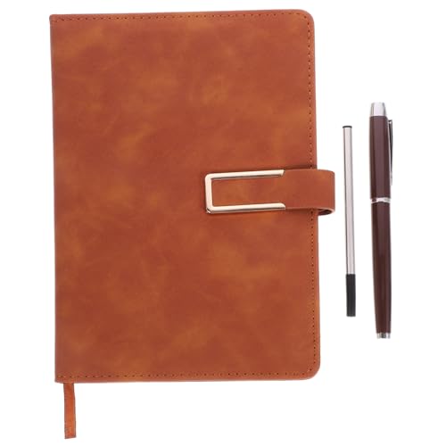 OSALADI 1 Satz Retro Notizbuch Set mit Stift Business Notizbuch PU Tragbares Schreibnotizbuch für Büro und Schule Stilvolles Design für Studenten und Berufstätige von OSALADI