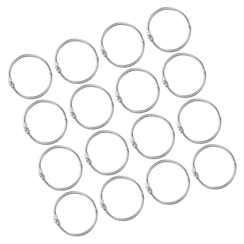 OSALADI 1 Satz Ringbuch-ring Schlüsselringe Lose Für D Stichworte Aufklappbare Ringe Pflicht Notebook-ringe Silver Metall 20 Stück von OSALADI