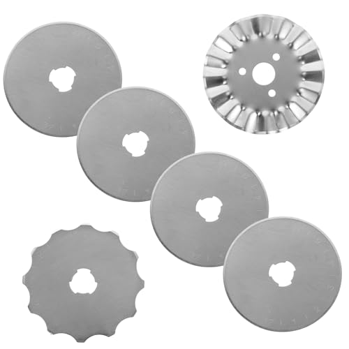 OSALADI 1 Satz Rotationsschneidklingen Für Stoffe Teil Multi Rotationsschneider Rollen Cutter Nähen Rotierend Klingen Quilten Handwerk Ersatzrotorblätter Rostfreier Stahl Silber 6 Stück OSALADI 1 Satz Rotationsschneidklingen Für Stoffe Teil Multi Rotationsschneider Rollen Cutter Nähen Rotierend Klingen Quilten Handwerk Ersatzrotorblätter Rostfreier Stahl Silber 6 Stück von OSALADI