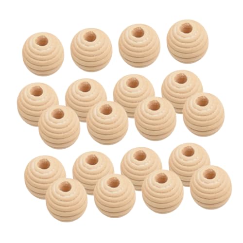 OSALADI 1 Satz Runde Holzperlen Für Diy Schmuck Holzperlen Mit Loch Für Armbänder Und Bastelprojekte Vielseitige Bastelperlen Für Kreative Ideen 50 Stück von OSALADI