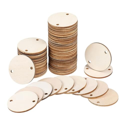OSALADI 1 Satz Runde Holzscheiben Diy Holzornamente Für Projekte Glatte Oberfläche Für Hochzeiten Und Heimdekoration 100 Stück OSALADI 1 Satz Runde Holzscheiben Diy Holzornamente Für Projekte Glatte Oberfläche Für Hochzeiten Und Heimdekoration 100 Stück von OSALADI