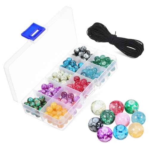 OSALADI 1 Satz Runde Schmuckzwischenperlen Mit Elastischem Schnur Für Diy Und Armbänder Kristallperlen Für Bastelprojekte 200 Stück OSALADI 1 Satz Runde Schmuckzwischenperlen Mit Elastischem Schnur Für Diy Und Armbänder Kristallperlen Für Bastelprojekte 200 Stück von OSALADI