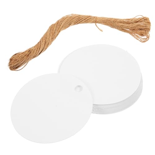 OSALADI 1 Satz Runder Anhänger Diy Beschreibbare Geschenktags mit Juteseil für Dekorationen und Bastelprojekte OSALADI 1 Satz Runder Anhänger Diy Beschreibbare Geschenktags mit Juteseil für Dekorationen und Bastelprojekte von OSALADI
