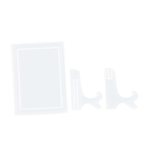 OSALADI 1 Satz Silikon Fotorahmen Diy Mold mit Ständer Teiliges für Kreative Dekoration Wiederverwendbare Gießform Einfach zu Reinigen und Langlebig für Bastelprojekte von OSALADI