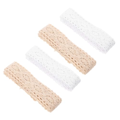 OSALADI 1 Satz Spitzenband Baumwolle Weiß Beige Dekorative Nähzubehör Für Diy Bastelarbeiten Hochzeitsdekoration Und Mehr 4rollen OSALADI 1 Satz Spitzenband Baumwolle Weiß Beige Dekorative Nähzubehör Für Diy Bastelarbeiten Hochzeitsdekoration Und Mehr 4rollen von OSALADI