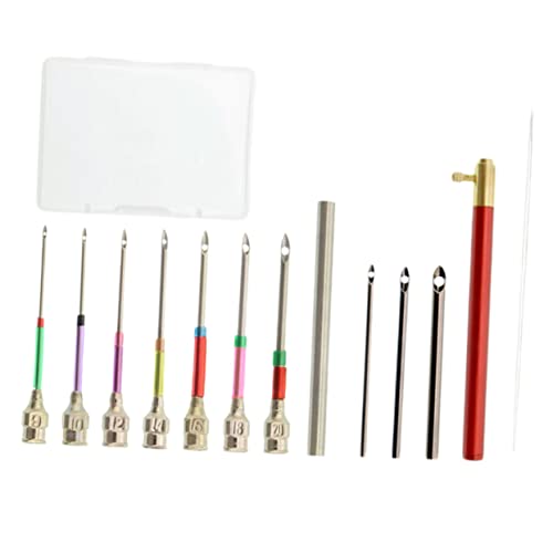 OSALADI 1 Satz Stanznadel mit Austauschbarer Sticknadel für Diy Stickerei Hochwertige Punch Needle mit Holzgriff für Anfänger und Kreative Projekte von OSALADI