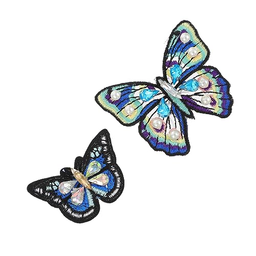 OSALADI 1 Satz Stickerei Applikation Schmetterlings Patches Diy Aufnäher Für Kleidung Handwerk Blau Für Jeans Taschen Und Mehr 2 Stück OSALADI 1 Satz Stickerei Applikation Schmetterlings Patches Diy Aufnäher Für Kleidung Handwerk Blau Für Jeans Taschen Und Mehr 2 Stück von OSALADI