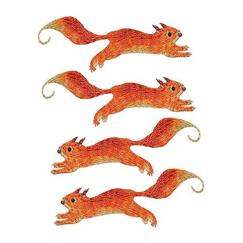 OSALADI 1 Satz Stickerei Patch Squirrel Form Für Kleidung Und Taschen Diy Tiermuster Aufnäher Zur Dekoration Und Reparatur Für Shirts Und Accessoires 4 Stück OSALADI 1 Satz Stickerei Patch Squirrel Form Für Kleidung Und Taschen Diy Tiermuster Aufnäher Zur Dekoration Und Reparatur Für Shirts Und Accessoires 4 Stück von OSALADI