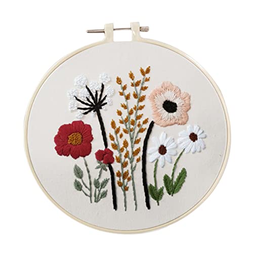 OSALADI 1 Satz Stickerei Starter Kit für Anfänger Diy Stickmaterialien mit Blumenmuster Kreuzstich Kit für Kreative Handarbeiten für Wohnraumdekoration und Freizeitgestaltung OSALADI 1 Satz Stickerei Starter Kit für Anfänger Diy Stickmaterialien mit Blumenmuster Kreuzstich Kit für Kreative Handarbeiten für Wohnraumdekoration und Freizeitgestaltung von OSALADI