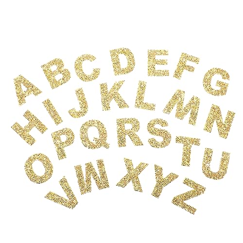 OSALADI 1 Satz Strass Buchstaben Aufbügler Applikationen für Kleidung Diy Bastelbedarf Glitzernde Alphabet Patches für Taschen Hüte und Mehr von OSALADI