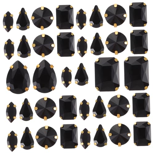 OSALADI 1 Satz Strasssteine Zum Annähen Diy Kristall Dekorationen Für Kleidung Accessoires Hochwertige Selbstklebende Rhinestones Mischfarben Für Handwerk Schmuckgestaltung 50 Stück von OSALADI