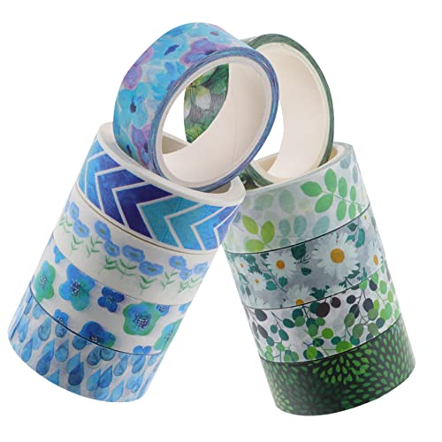 OSALADI 1 Satz Taschenband-set Wie Schwarz Japan Streifen Aufkleber Wickelband Scrapbook-klebebänder Selber Machen Selbstklebende Diy-klebebänder Bastelband Flüsterpapier 10 Rollen von OSALADI