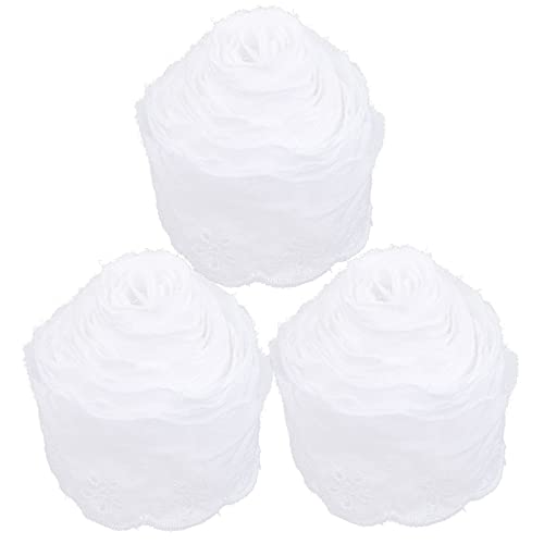 OSALADI 1 Satz Teiliges Baumwoll Spitzenband Bestickte Spitzenborte Für Kleidung Vielseitig Einsetzbar Für Diy Projekte Hochzeitskleider Und Dekoration 3 Stück von OSALADI