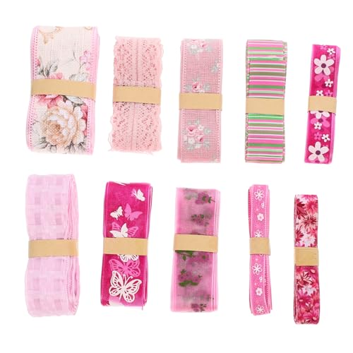 OSALADI 1 Satz Teiliges Blumenmuster Geschenkband Polyester Diy Bastelmaterial Für Hochzeiten Einladungen Dekorationen Reißfest Und Farbecht Für Feiern Und Festlichkeiten 10 Stück OSALADI 1 Satz Teiliges Blumenmuster Geschenkband Polyester Diy Bastelmaterial Für Hochzeiten Einladungen Dekorationen Reißfest Und Farbecht Für Feiern Und Festlichkeiten 10 Stück von OSALADI