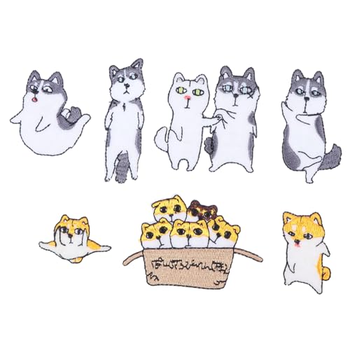 OSALADI 1 Satz Teiliges Cartoon Hundepatch Dekorative Stoffapplikationen Für Jeans Und Taschen Bestickte Aufnäher Zur Individuellen Gestaltung Von Kleidung Und Accessoires 9 Stück von OSALADI