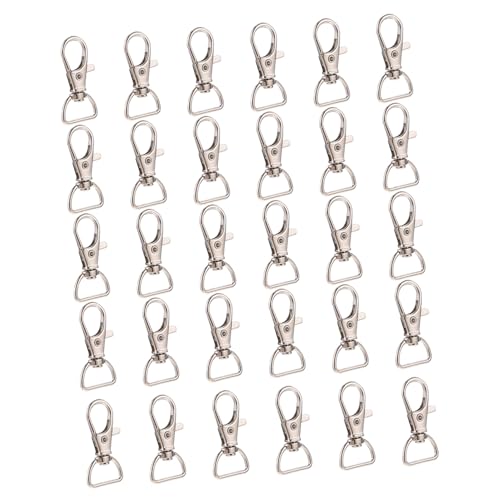 OSALADI 1 Satz Teiliges Drehbare Schlüsselanhänger Karabinerhaken Und D Ringen Für Hundeleinen Taschen Und Diy Projekte 30 Stück von OSALADI