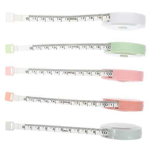 OSALADI 1 Satz Teiliges Einziehbares Maßband Multifunktionales Messwerkzeug Für Körpermaße Nähen Stoffe Und Mehr Flexibles Und Sicheres Design Für Präzise Messungen 5 Stück von OSALADI