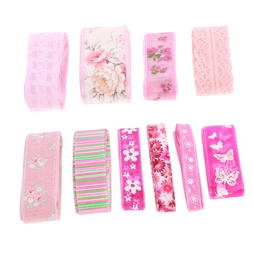 OSALADI 1 Satz Teiliges Geschenkband Blumenmuster Schneidbar Vielseitig Einsetzbar Für Diy Geschenkverpackungen Blumenarrangements Und Partydekorationen 10 Stück von OSALADI