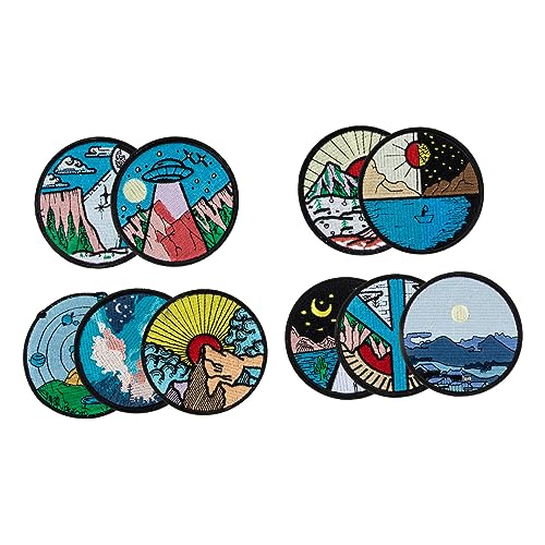 OSALADI 1 Satz Teiliges Landschafts Serie Stickerei Patches Aufnäher Für Diy Kleidung Taschen Und Dekoration Für Kreative Projekte Und Persönliche Gestaltung 10 Stück von OSALADI