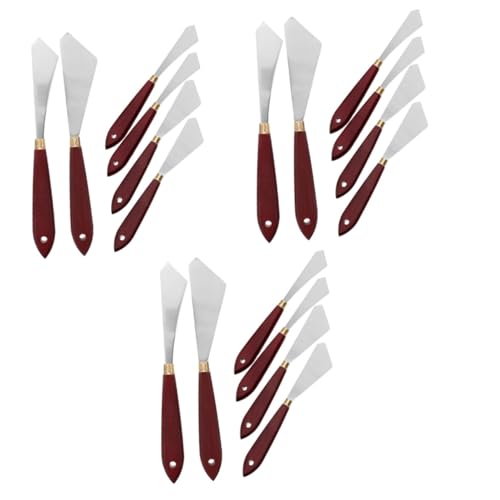 OSALADI 1 Satz Teiliges Malerei Spachtel Mit Holzgriff Ölgemälde Schaber Und Mischwerkzeuge Für Acrylmalerei Strukturpaste Und Kunstprojekte 6 Stück von OSALADI