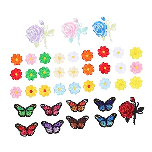 OSALADI 1 Satz Teiliges Set Bunter Schmetterlings Und Blumen Patches Bestickte Bügelflicken Für Kleidung Taschen Und Diy Handwerksprojekte Zur Dekoration Und Reparatur 39 Stück OSALADI 1 Satz Teiliges Set Bunter Schmetterlings Und Blumen Patches Bestickte Bügelflicken Für Kleidung Taschen Und Diy Handwerksprojekte Zur Dekoration Und Reparatur 39 Stück von OSALADI
