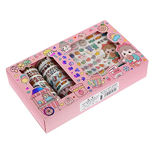 OSALADI 1 Satz Teiliges Set Cartoon Washi Tape Dekorative Klebebänder für Scrapbooking Tagebuch und Bastelprojekte für Notizbücher Geschenktüten und Kreative Anwendungen von OSALADI
