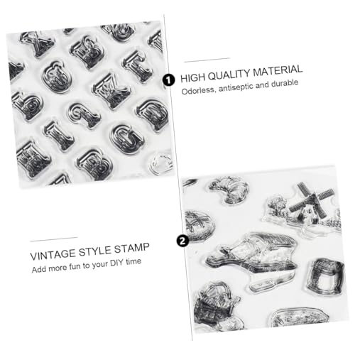 OSALADI 1 Satz Teiliges Set Transparente Silikonstempel Für Diy Karten Scrapbooking Und Journaling Geruchlos Langlebig Und Vielseitig Einsetzbar Für Kreative Papierkunst Und 3 Stücke von OSALADI