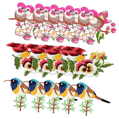 OSALADI 1 Satz Teiliges Vögel Aufnäher Flicken Zum Aufbügeln Für Kleidung Taschen Und Hüte Diy Dekoration Bunte Stickerei Für Kreative Reparaturen Und Designs 15 Stück OSALADI 1 Satz Teiliges Vögel Aufnäher Flicken Zum Aufbügeln Für Kleidung Taschen Und Hüte Diy Dekoration Bunte Stickerei Für Kreative Reparaturen Und Designs 15 Stück von OSALADI