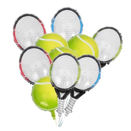 OSALADI 1 Satz Tennisschlägerballon Sportballons Partygeschenke Für Tennis Dekorativer Luftballon Party Gefälligkeiten Tennisschläger-ballons Partyzubehör Zum Thema Tennis Aluminiumfolie von OSALADI