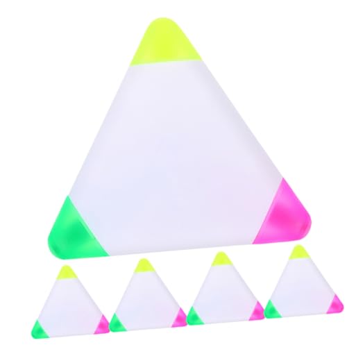 OSALADI 1 Satz Textmarker Farben Sortiert Hoch Journaling-marker Buchmarkerstifte Stifte Markieren Helle Highlighter Leuchtende Farbstifte Kleine Highlighter Plastik Bunt 5 Stück von OSALADI