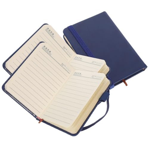 OSALADI 1 Satz Tragbarer Notizblock Tasche Arbeiten Mini Größe Gefüttert Journaling Zeitschrift Notizbücher Notizbilder Notizbuch Kleiner Notizblock Kleines Notizblock Pu 3 Stück von OSALADI