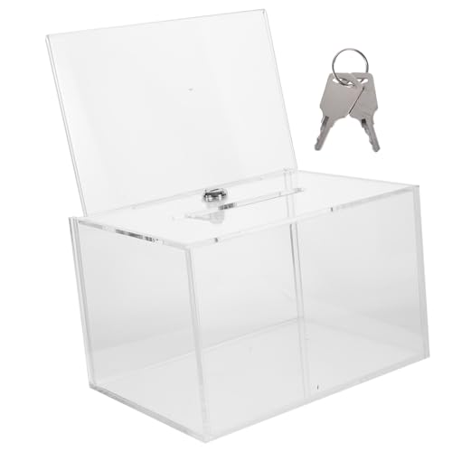 OSALADI 1 Satz Transparenter Spendenbox mit Schloss Multifunktionale Wahlurne für Geld Vorschläge Beschwerden für Plätze und Klassenzimmer Sichere Aufbewahrung von Briefen und Spenden OSALADI 1 Satz Transparenter Spendenbox mit Schloss Multifunktionale Wahlurne für Geld Vorschläge Beschwerden für Plätze und Klassenzimmer Sichere Aufbewahrung von Briefen und Spenden von OSALADI