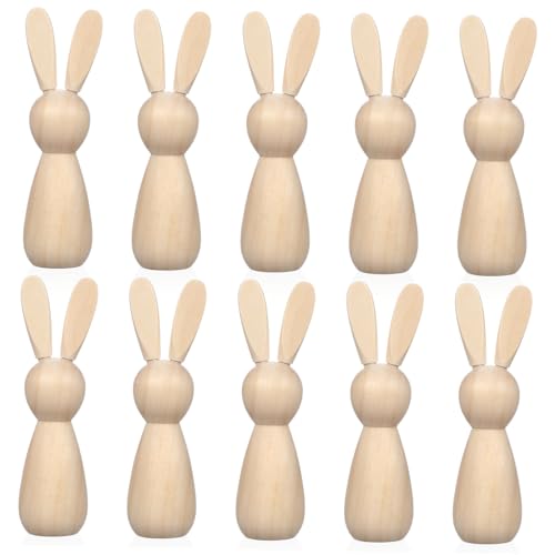 OSALADI 1 Satz Unbemalte Holzpuppen Für Diy Kunsthandwerk Teiliges Unvollendete Holzfiguren Für Bastelprojekte Zum Bemalen Und Gestalten Von Individuellen Dekoideen 10 Stück OSALADI 1 Satz Unbemalte Holzpuppen Für Diy Kunsthandwerk Teiliges Unvollendete Holzfiguren Für Bastelprojekte Zum Bemalen Und Gestalten Von Individuellen Dekoideen 10 Stück von OSALADI