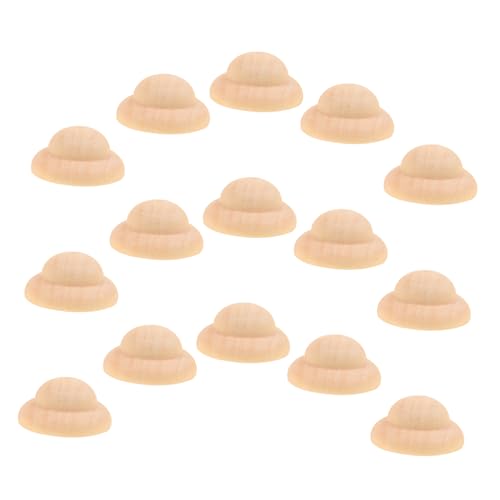OSALADI 1 Satz Unvollendete Holzpuppen Hüte Diy Bastelbedarf Für Dekoration Für Holzmodelle Für Handgemachte Und Weihnachten 40 Stück von OSALADI