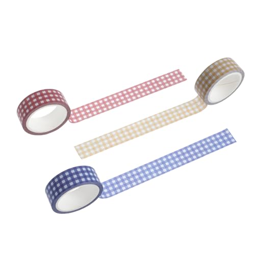 OSALADI 1 Satz Vintage Grid Pattern Washi Tape Dekorative Klebebänder Für Tagebuch Scrapbooking Diy Projekte Geschenkverpackung in Rot Blau Gelb 12rollen OSALADI 1 Satz Vintage Grid Pattern Washi Tape Dekorative Klebebänder Für Tagebuch Scrapbooking Diy Projekte Geschenkverpackung in Rot Blau Gelb 12rollen von OSALADI